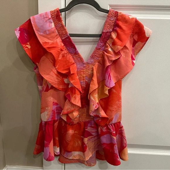 3 for $25 Sofina by Sophia vergara ruffled peplum top|  Size XS - Picture 3 of 3